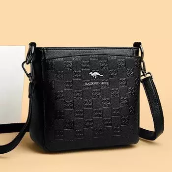 Женская сумка через плечо Женская сумка через плечо Женская модная женская сумка для мам Маленькая квадратная сумка коричневый