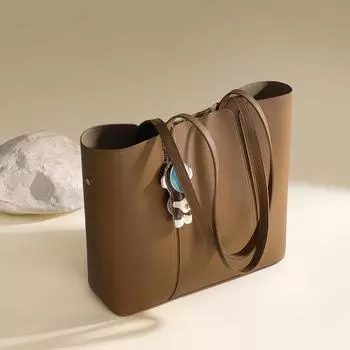 Женская сумка Commuter Premium Leather Shoulder Tote Bag коричневый