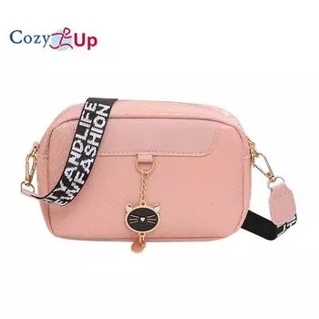 Женская сумка Cozy Up, модная сумка из ракушки с тиснением, сумка на одно плечо, маленькая сумка с кошачьей головой в диагональную клетку белый