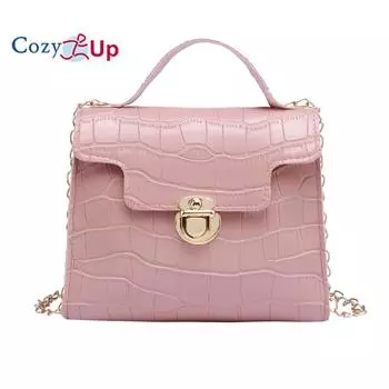 Женская сумка Cozy Up Stone Pattern Handheld 18x15x4cm чёрный