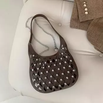 Женская сумка дизайнерская новая модная композитная сумка с заклепками офисная женская роскошная женская сумка в стиле евро-америки