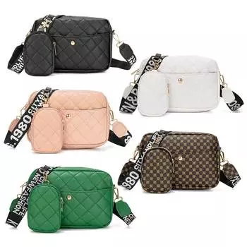 # Женская сумка для фотоаппарата для отдыха, стеганая сумка-саквояж, простая сумка с подходящим клатчем S разноцветный