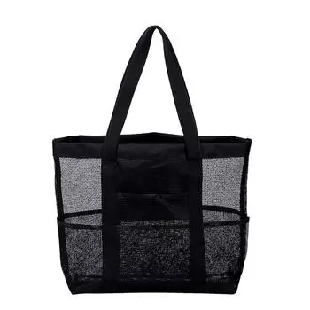 Женская сумка для хранения для плавания, большая вместимость, сумка через плечо, пляжная портативная сетчатая сумка, сумки для купания, дорожная сумка