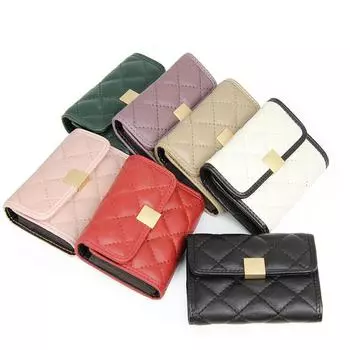 Женская сумка для карточек Rhombus Organ, портмоне с пряжкой, многофункциональная сумка для удостоверений личности, визитница красный