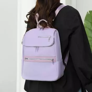 Женская сумка для книг на два плеча, новая модель 2024 года, для поездок на работу, из ткани Оксфорд, большая вместимость, универсальная, для путешествий, для студентов колледжей чёрный