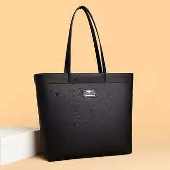 Женская сумка для мамы, большая вместимость, модная сумка на одно плечо, портативная сумка через плечо, повседневная женская сумка чёрный