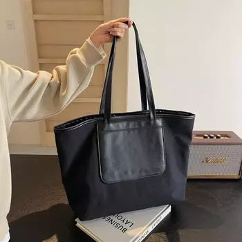 Женская сумка для мамы, большая вместимость, модная, через плечо, портативная, повседневная женская сумка чёрный