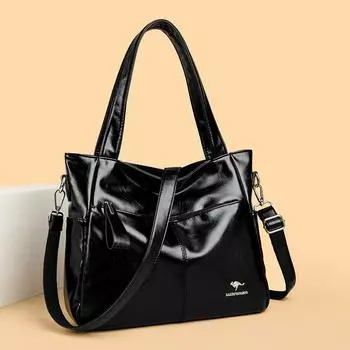 Женская сумка для мамы среднего возраста, сумка через плечо, женская модная атмосферная сумка через плечо чёрный