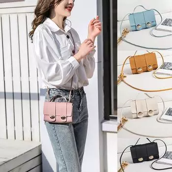 Женская сумка для мобильного телефона на одно плечо, портативная маленькая квадратная сумка ярких цветов 18X6X13 синий