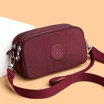 Женская сумка для мобильного телефона, сумка для мамы, сумка через плечо, водонепроницаемый нейлоновый кошелек для монет темно-синий