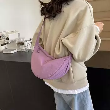 Женская сумка для пельменей, однотонная сумка через плечо для поездок на работу розовый