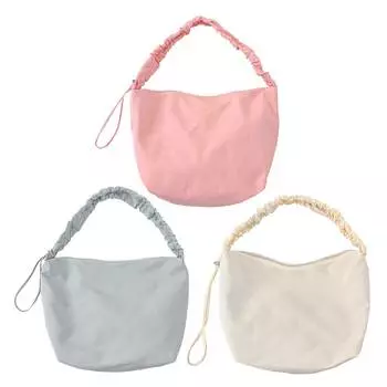 Женская сумка для пельменей с ремешком с рюшами, повседневная сумка для подмышек, однотонная, мягкая, большая вместительная сумка для отдыха на открытом воздухе для девочек розовый