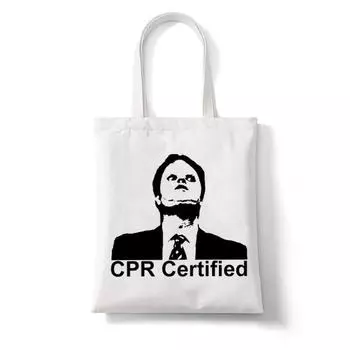 Женская сумка для покупок The Office TV Show Mifflin Paper Company, холщовые сумки на плечо, эстетическая сумка-тоут, большая вместительная сумка в стиле Харадзюку 24*26cm