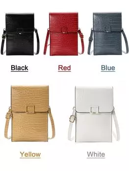 Женская сумка для телефона с плечевым ремнем, прозрачный кошелек из искусственной кожи с окном белый