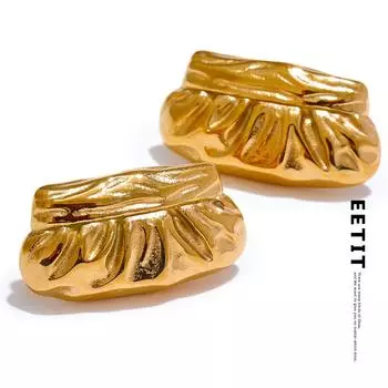 Женская сумка Eetit, креативные водонепроницаемые квадратные серьги из нержавеющей стали, золотые массивные ювелирные изделия с покрытием 18 карат, женский эксклюзивный подарок