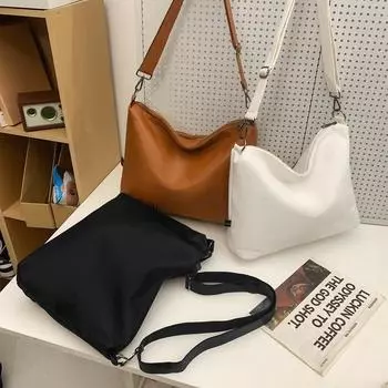 Женская сумка городская простая сумка через плечо студенческая сумка через плечо большой вместимости белый