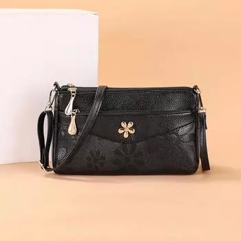 Женская сумка Guangzhou spot 2025, новая цветочная корейская версия, сумка через плечо, женская сумка подмышкой, маленькая фиолетовый