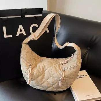 Женская сумка хобо, легкая сумка через плечо, большая вместимость, сумка через плечо серый