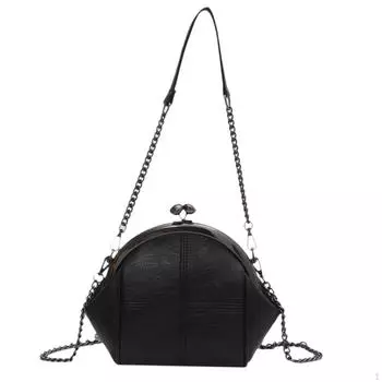 Женская сумка-хобо на цепочке из искусственной кожи для путешествий, отпуска, работы black
