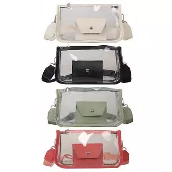 Женская сумка-хобо ярких цветов, прозрачная маленькая сумка-тоут, сумка через плечо, сумки-ранцы розовый