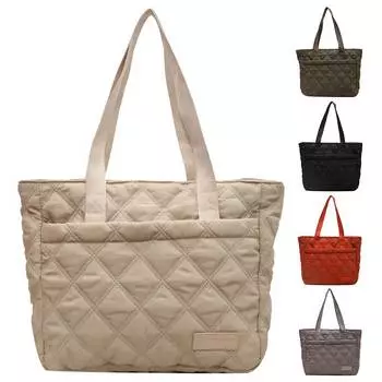 Женская сумка-хобо с ромбовидной решеткой, большая вместимость, стеганая сумка-тоут, стеганые сумки для поездок на работу, простые, повседневные, для работы, путешествий, школы зелёный