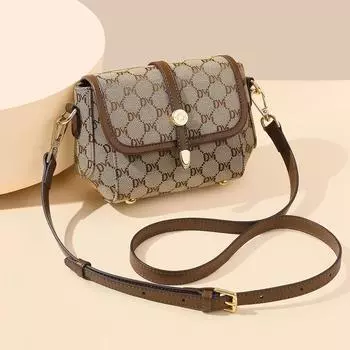 Женская сумка Холщовая женская сумка Сумка через плечо Маленькая квадратная сумка через плечо