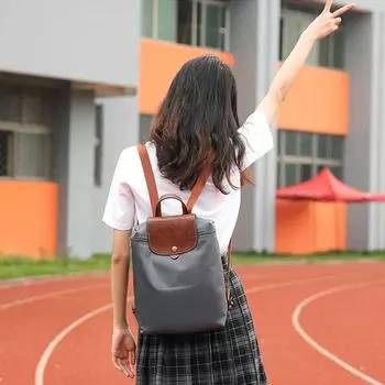 Женская сумка и рюкзак, водонепроницаемая нейлоновая повседневная сумка, школьный женский универсальный рюкзак, дорожные сумки для колледжа, офиса и дома One Size серый