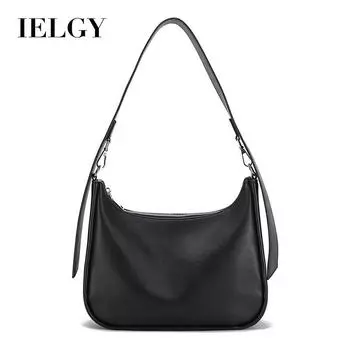 Женская сумка IELGY из мягкой кожи в форме полумесяца, модная французская сумка через плечо под мышкой бежевый