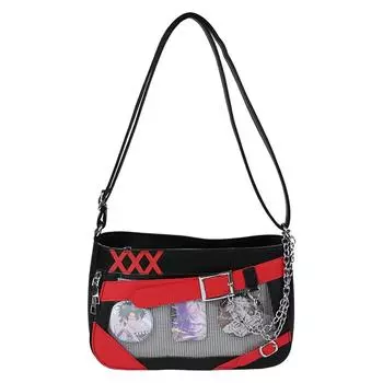 Женская сумка Ita с прозрачным окном, сумка через плечо из искусственной кожи, симпатичная сумка-портфель, подходящая по цвету, сумка-конверт Kawaii, сумка-конверт для девочек, сумка-униформа белый