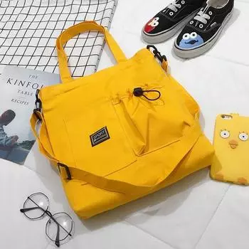 Женская сумка из холста для девочек, сумка через плечо хаки