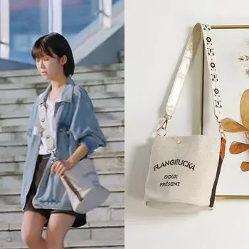 Женская сумка из холста, простая сумка-ведро из холста, большая вместимость, сумка на одно плечо с диагональной застежкой