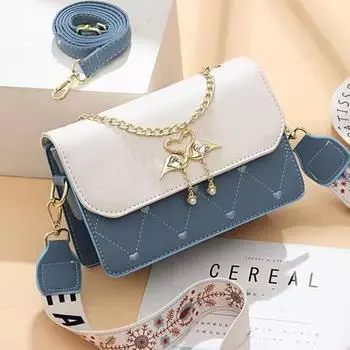 Женская сумка из искусственной кожи, через плечо, модная сумка через плечо с вышивкой на цепочке