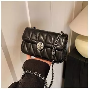 Женская сумка из искусственной кожи, маленькая квадратная сумка, сумка-цепочка, сумки через плечо, высокое качество, корейская мода