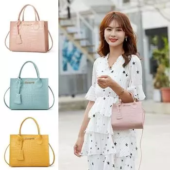 Женская сумка из искусственной кожи с цепочкой через плечо в корейском стиле, женская сумка через плечо для путешествий чёрный