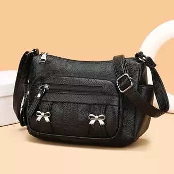 Женская сумка из искусственной кожи, сумка через плечо для мамы, сумка через плечо с несколькими карманами, модная маленькая сумка