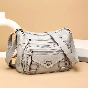 Женская сумка из искусственной кожи, сумка-мессенджер среднего возраста, сумка для матери верблюд