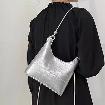 Женская сумка из искусственной кожи, универсальная сумка через плечо, однотонная, повседневная, простая, женственная, летняя, новая мода