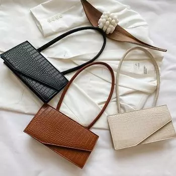 Женская сумка из искусственной кожи в стиле ретро, однотонная сумка на плечо, подарок