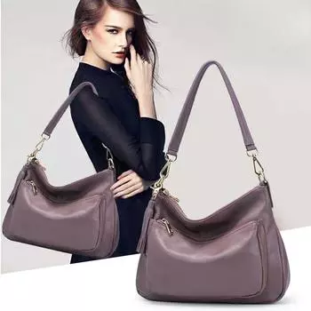 Женская сумка из коровьей кожи первого слоя, новый стиль, женская мода, натуральная кожа, сумка для мам, сумка через плечо, женская сумка из мягкой кожи