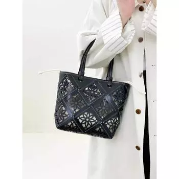 Женская сумка из кожи для поездок на работу, выдолбленная сумка-тоут, большая вместительная сумка, ручная сумка, новая маленькая квадратная сумка 22x10x22 CM