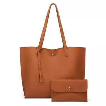 Женская сумка из мягкой искусственной кожи, большая вместительная сумка, сумки на плечо с кисточками, модная сумка, композитные женские сумки, дорожные сумки серебряный