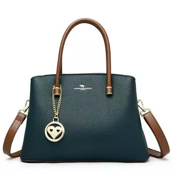 Женская сумка из мягкой кожи, которую можно отправить маме на день матери, переносная сумка через плечо чёрный