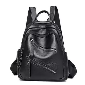 Женская сумка из мягкой кожи, новый стиль, летняя универсальная, для студентов и мам, модный рюкзак в корейском стиле из мягкой кожи для путешествий