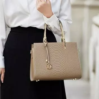 Женская сумка из мягкой кожи с верхним слоем, простая ручная сумка, высококачественная сумка на одно плечо, сумка через плечо 28.5*10.5*22CM