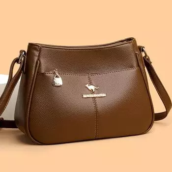 Женская сумка из мягкой кожи, сумка через плечо, большая вместимость, сумка через плечо синий