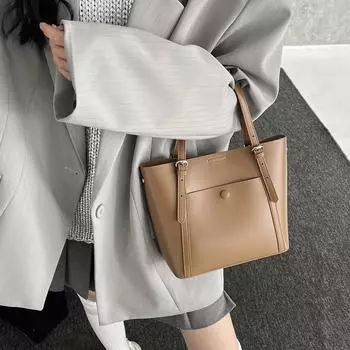 Женская сумка из натуральной кожи, небольшая, в стиле люкс, простая, повседневная, через плечо чёрный