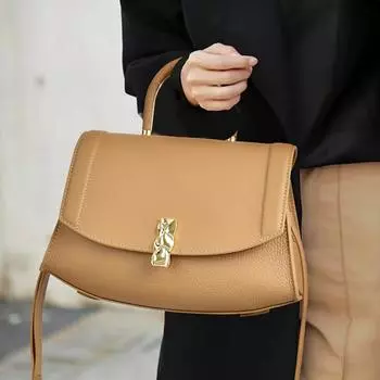 Женская сумка из натуральной кожи, новая популярная сумка из коровьей кожи с верхним слоем, модная сумка через плечо, высококачественная сумка для рук 28x10x19cm серый