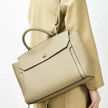 Женская сумка из натуральной кожи, новый высококачественный женский рюкзак большой вместимости из натуральной кожи на одно плечо 29x13x23cm серый