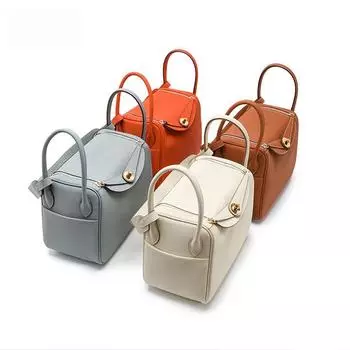 Женская сумка из натуральной кожи, однотонная, весенняя, высококачественная, вместительная, женская сумка через плечо для поездок на работу 26*14*18cm чёрный