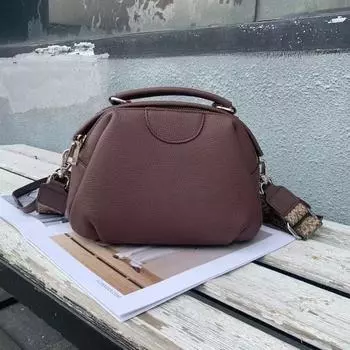 Женская сумка из натуральной кожи, осенняя женская сумка-тоут «все в одном», сумка через плечо Premium Sense, сумка через плечо в стиле ретро для поездок на работу One Size чёрный